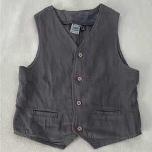 FORE!! Axel & Hudson Boutique Boy's Grey Linen Vest Size 10/12